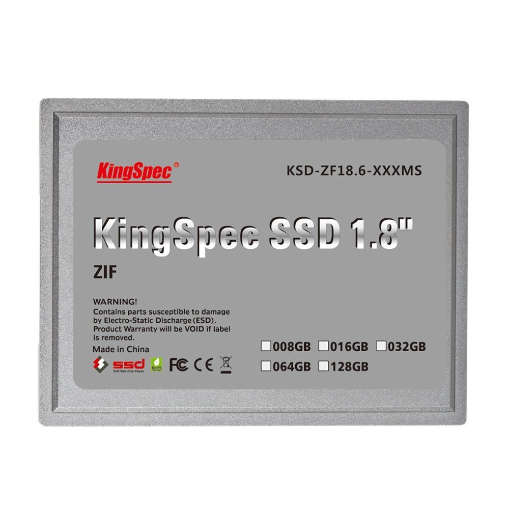 Твердотільний накопичувач Kingspec 128 GB 1.8 "5 мм ZIF SSD КСД-ZF18.6-128MS, фото 1
