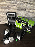 Зарядный комплект + Освещение GD8017 28000мАч. Солнечная панель,Power Bank,Фонарь,Лампы.Сертифицирован