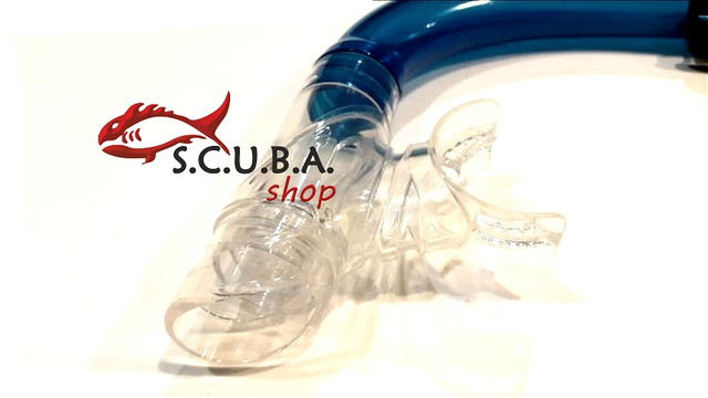 Трубка BS Diver Semidry KID дитяча з клапаном для плавання (синя)