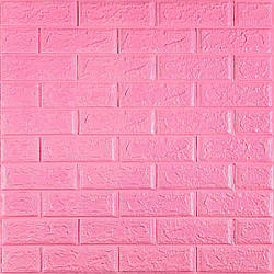3D панель самоклеюча 700х770х5мм цегла Рожевий (004-5) SW-00000143