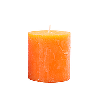 Свеча цилиндрическая Candlesense Decor Rustic 75*70 33 ч Оранжевая HR, код: 7824226