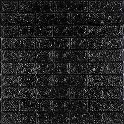 3D панель самоклеюча 700х770х5мм цегла Чорний (019-5) SW-00000151