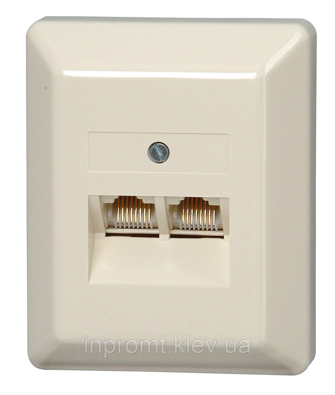 Розетка телефонна/інформаційна накладна, беж, фото 1