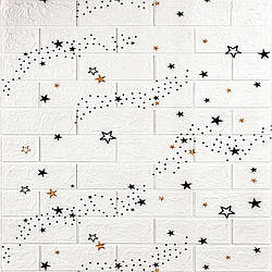 Декоративна 3D панель самоклейка 700х770х3мм Зірки (цегла) (021-3) SW-00000693
