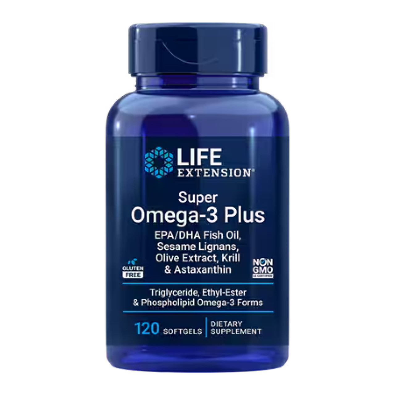 Super Omega-3 Plus EPA/DHA Fish Oil, Sesame Lignans, Olive Extract, Krill Astaxanthin - 120 softgels, фото 1
