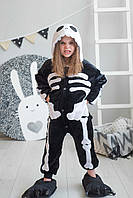 Пижама Кигуруми детская BearWear Скелет L 125 - 135 см Черный UP, код: 1916389