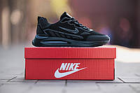 Мужские легкие черные кроссовки Nike спортивная мужская обувь на лето качественные повседневные кросы найк
