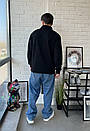 Однотонне поло чорного кольору Staff long black oversize, фото 3