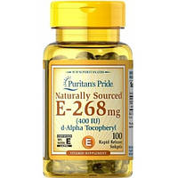 Витамин E Puritan's Pride Vitamin E-268 mg (400IU) with Selenium 100 Softgels EV, код: 7520730