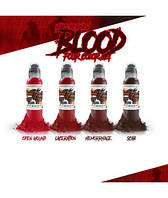 Набір фарб World Famous Ink - Maks Kornev's - Blood Color set 4x30ml