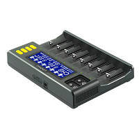 Зарядное устройство для аккумуляторов Liitokala 8 Slots, LCD дисплей, Li-ion/Ni-MH/Ni-Cd/AA/ААA/AAAA/С Lii-S8