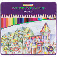 Карандаши цветные Cool For School Premium, шестигранные, 24 цвета CF15174 p
