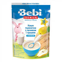 Дитяча каша Bebi Premium молочна пшенична з печивом та грушею +6 міс. 200 г 8606019654283 p