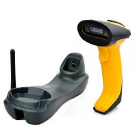 Сканер штрих-кода UKRMARK EV-W2503 2D, 433MHz, USB, IP64, stand, black/yellow 00769 p