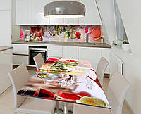 Наклейка 3Д виниловая на стол Zatarga «Свадебный обед» 650х1200 мм для домов, квартир, столов TN, код: 6440165