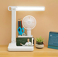 Настольная лампа аккумуляторная с органайзером, белая Portable Desk Lamp BL-3301
