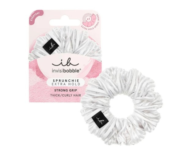 Гумка для волосся InvisiBobble Sprunchie Extra Hold Pure White 1 шт., фото 1