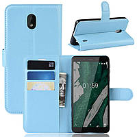 Чехол-книжка Litchie Wallet для Nokia 1 Plus Голубой (hub_JiqV41533) TN, код: 1499390