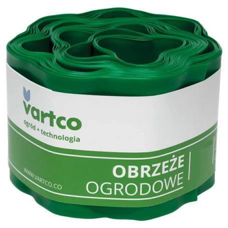 Бордюрна стрічка 20 см 9 метрів VARTCO зелена (Польща) пластикова, фото 1