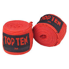 Бинти боксерські червоні 3м Top Ten