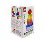 Дерев'яна пірамідка 50046, 11 елементів в коробці, фото 3