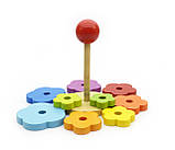 Дерев'яна пірамідка 50046, 11 елементів в коробці, фото 2