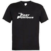 Мужская футболка с V-образным вырезом The Fast and the Furious