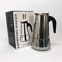 Гейзерная кофеварка для плиты UNIQUE UN-1903 | Гейзер для кофе | Гейзерная кофеварка IU-810 для индукции