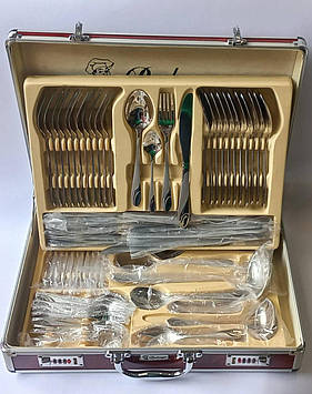 Набір столових приладів у сріблі Bachmayer BM-7206 на 12 персон