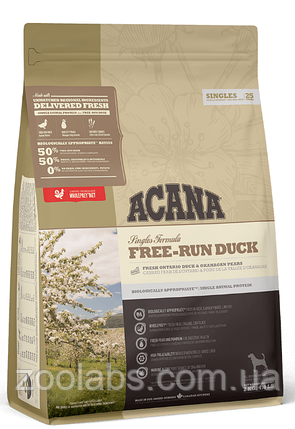 Acana Free Run Duck 2 кг | Сухий корм для собак качка з грушею, фото 1