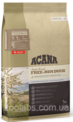 Acana Free Run Duck 11,4 кг | Сухий корм для собак качка з грушею, фото 2