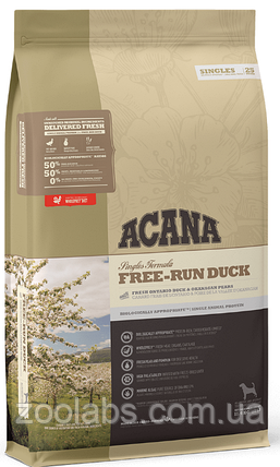 Acana Free Run Duck 11,4 кг | Сухий корм для собак качка з грушею, фото 1