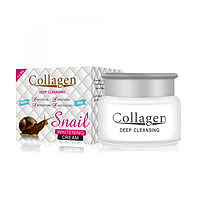 Крем колагеновий для обличчя Collagen Deep Cleansing Snail Whitening з муцином равлика, 80 г