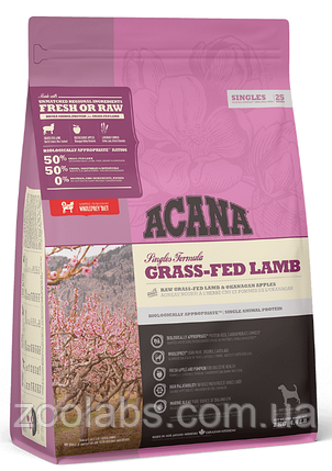 Acana Grass Fed Lamb 2 кг | Сухий корм для собак ягня з яблуком, фото 2