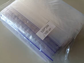 ЗІП пакет із замком ZIP-LOCK розмір 12см*15см/100шт фасувальний