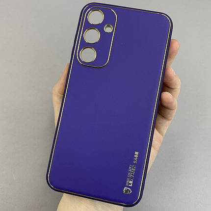 Чохол для Samsung Galaxy S23 FE шкіряний матовий чохол на телефон самсунг с23 фе фіолетовий u9h, фото 1