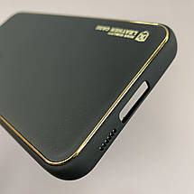 Чохол для Samsung Galaxy S23 FE шкіряний матовий чохол на телефон самсунг с23 фе чорний u9h, фото 5
