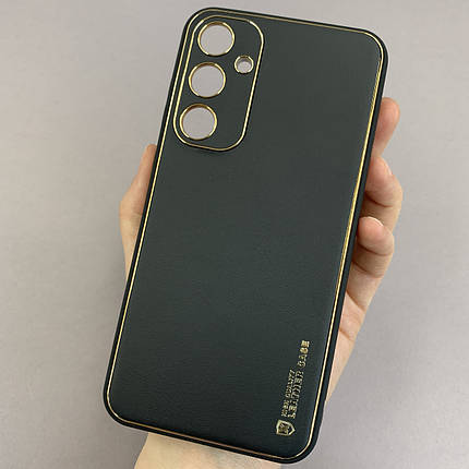 Чохол для Samsung Galaxy S23 FE шкіряний матовий чохол на телефон самсунг с23 фе чорний u9h, фото 1