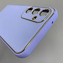 Чохол для Samsung Galaxy S23 FE шкіряний матовий чохол на телефон самсунг с23 фе бузковий u9h, фото 6