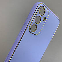 Чохол для Samsung Galaxy S23 FE шкіряний матовий чохол на телефон самсунг с23 фе бузковий u9h, фото 4