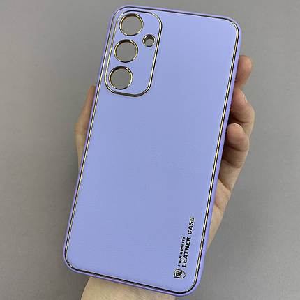 Чохол для Samsung Galaxy S23 FE шкіряний матовий чохол на телефон самсунг с23 фе бузковий u9h, фото 1