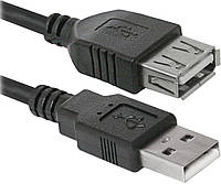 Кабель Defender USB02-17 USB2.0 AM-AF 5 м Черный (87454) (6358277) VK, код: 8368006