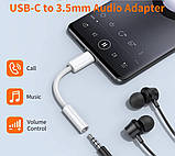 Перехідник-адаптер USB Type-C на AUX штекер 3.5 мм Apple iPhone 15 Pro Max iPhone 15 Plus iPad Pro MacBook, фото 3