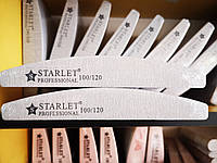 Пилочки для ногтей Starlet professional двусторонняя форма банан/бумеранг 25 шт в упаковке абразив 100/120