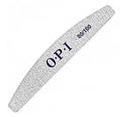 Пилка півмісяць для нігтів OPI 80/100 гріт сіра 25 шт, фото 3