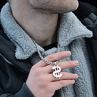 Чоловічий кулон на шию з нержавіючої сталі "Долар"