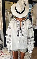 Женская блуза вышиванка с орнаментом Белaя
