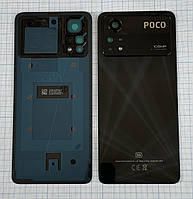 Задняя крышка POCO X4 Pro 5G черная Laser Black Оригинал