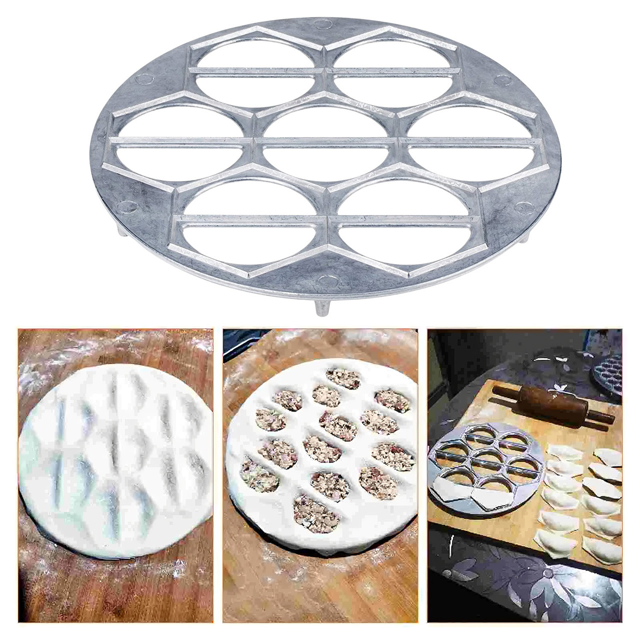 Металева вареничниця (форма для швидкого ліплення вареників) Ø26 см Харків ХЕАЗ