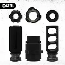 Глушник STEEL HORDE QD-T, швидкознімний титановий саундмодератор, фото 5